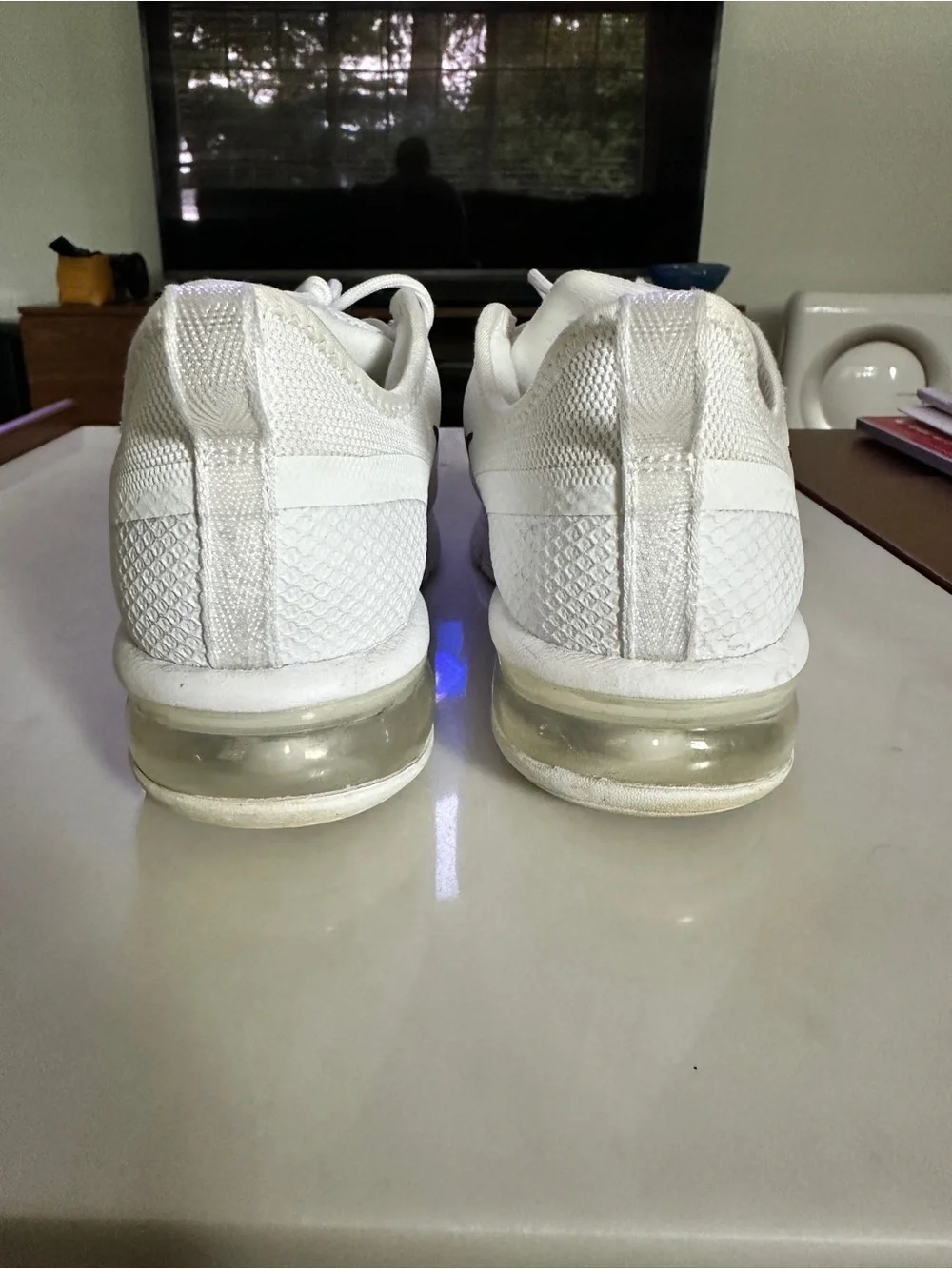 Nike Women’s White Air Max Low-Top Sneakers with Black Swoosh